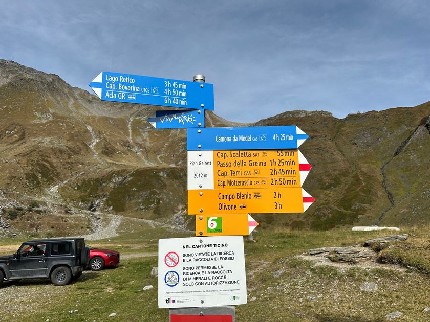 Wegweiser Pian Geirett