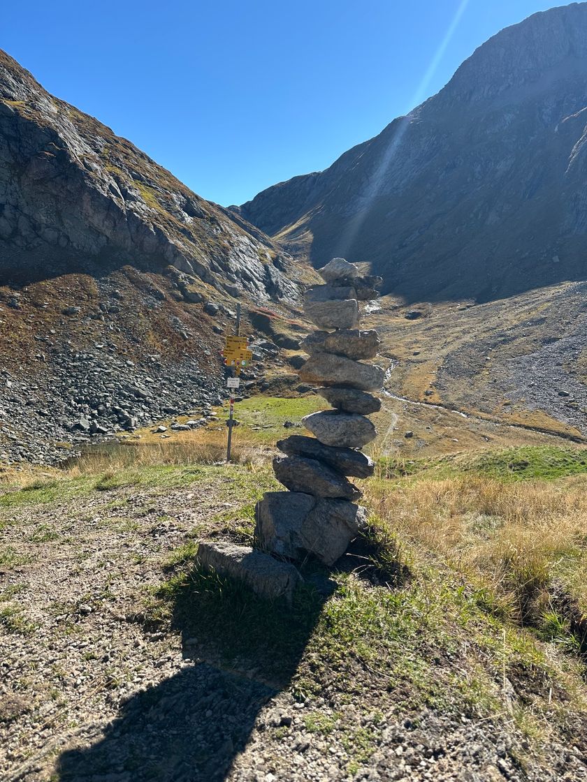 Steinmann bei der Terrihütte
