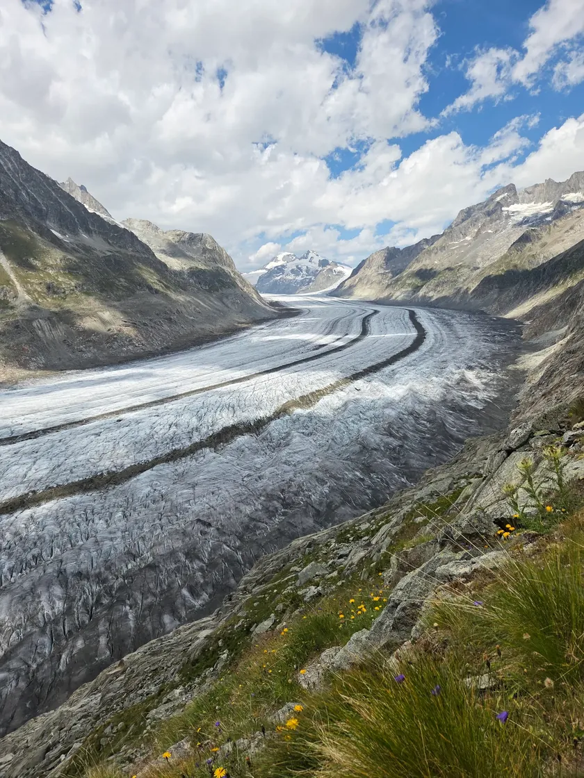 Wanderung Hohfluh (Riederalp) nach Fiescheralp via Gletscherstube